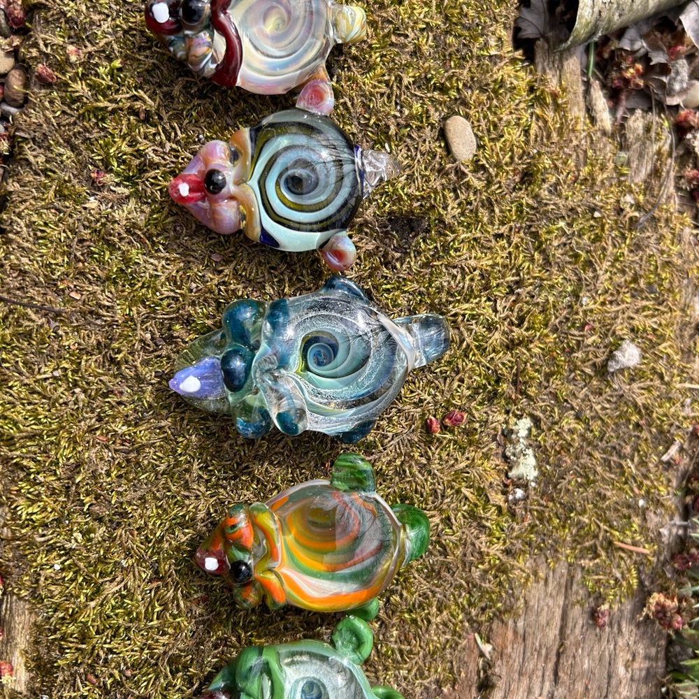 Grateful Dead Hand blown Glass dead bear pendant - Picture 6 of 7